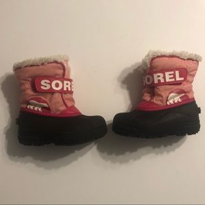 Sorel Pink Girls Snow Boots
